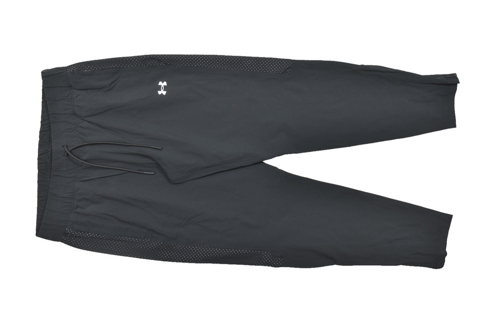 Under Armour Men's Black Loose Fit Track Pants Skinny Size M Polyester Solid